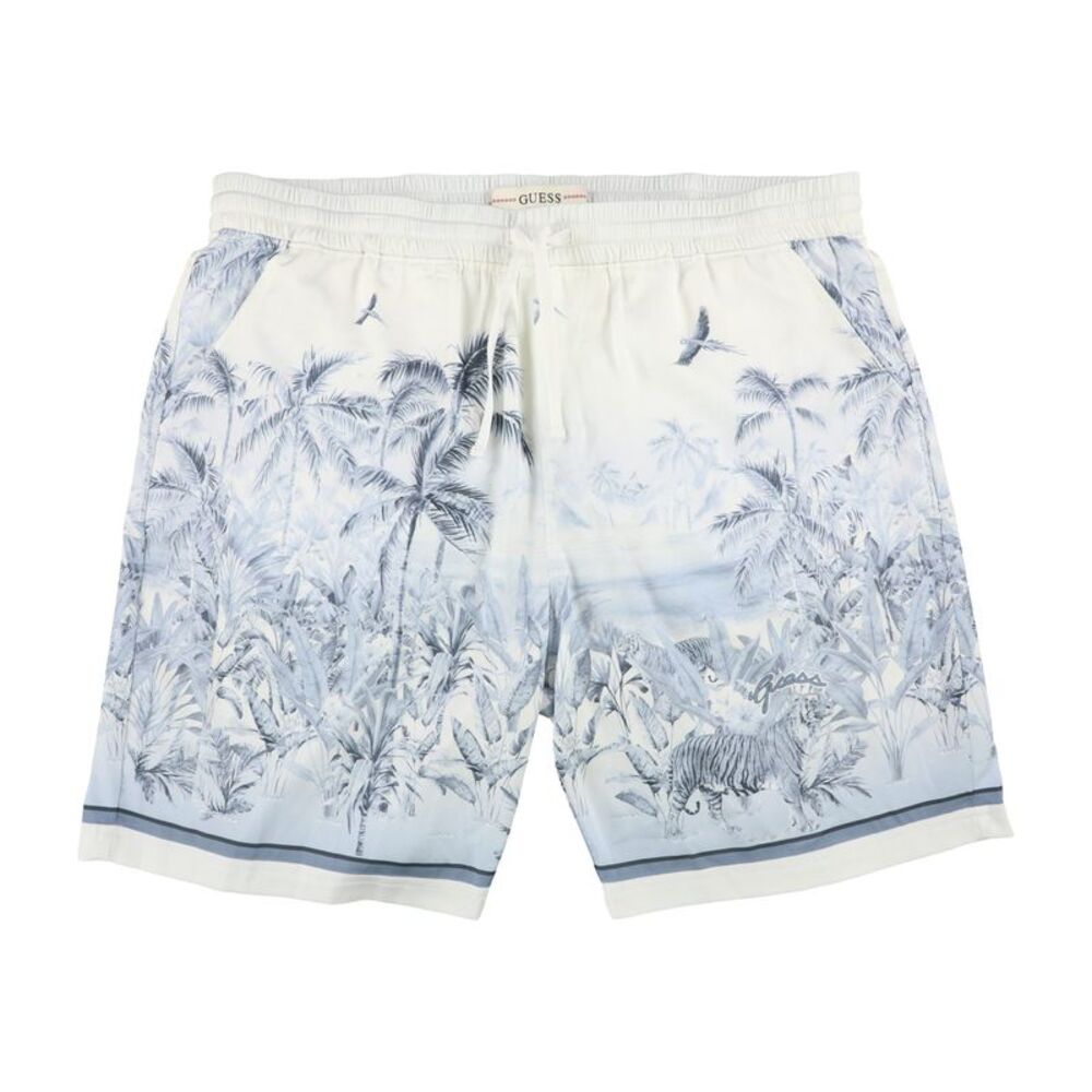GUESS Mens Tropical Print Casual Bermuda Shorts, NWT